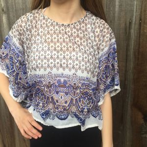 Boho batwing blouse nwt size small